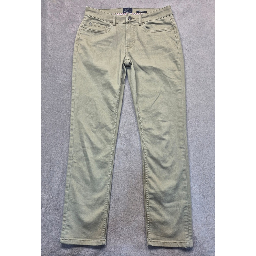 Ben Sherman Chino Slim Fit Stretch Pants Olive Green Khaki 30W 32L